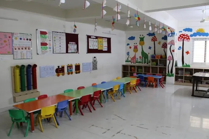 Colourful early-years classroom at Munchkins School